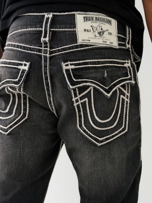 Straight Jeans True Religion Ricky Rope Stitch Gris Azules | 31UNMQRZB