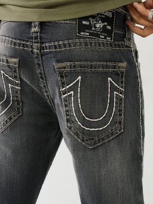 Straight Jeans True Religion Ricky Super T Nf Negras Azules | 10VPGYLDW