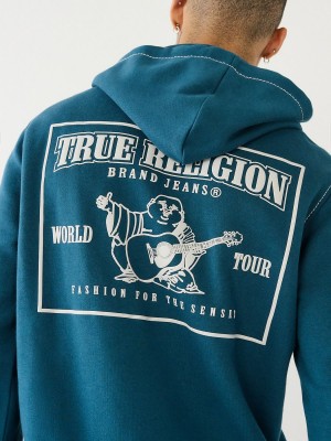 Sudadera True Religion Big T Zip Agave | 50UJPWRDF