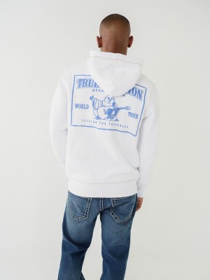 Sudadera True Religion Big T Zip OPTIC WHT/BKTHRN/BLU | 52DHMKCXT