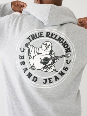 Sudadera True Religion Buddha Logo Seal Zip Gris | 54PCYJWIF