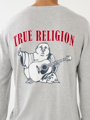 Sudadera True Religion Buddha Logo Sueter Gris | 47WZMJOCU