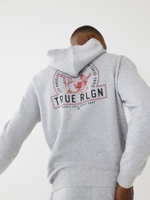 Sudadera True Religion Buddha Zip Gris | 57DJMPTYR