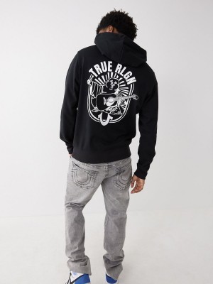 Sudadera True Religion Buddha Zip Negras | 31GYMQFOH