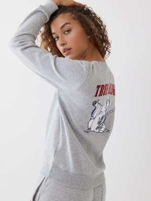 Sudadera True Religion Heritage Crewneck Gris | 14JNHPLMT