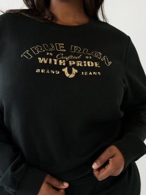 Sudadera True Religion Logo Negras | 86YWTMKNG