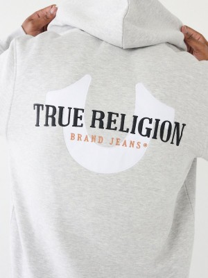 Sudadera True Religion Zip Gris | 23YPCXKVQ