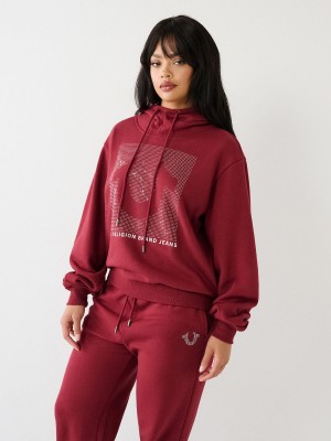 Sudadera con Capucha True Religion Crystal Relaxed Redwood | 25GEKXLNV