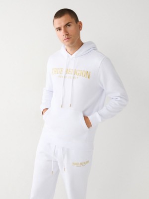 Sudadera con Capucha True Religion Logo Blancas | 98YJTSCQK