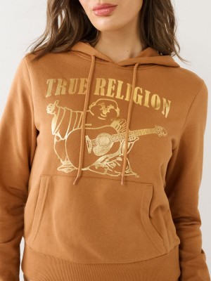 Sudadera con Capucha True Religion Metallic Buddha Logo Fleece Naranjas | 95LKSBJRE