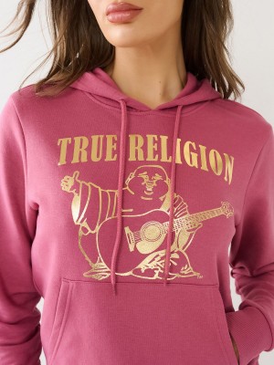 Sudadera con Capucha True Religion Metallic Buddha Logo Fleece Niñoenberry | 34DBYCGHE