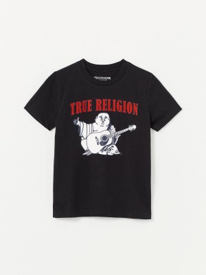 Tops True Religion Niño Buddha Logo Negras | 72QARMLEV