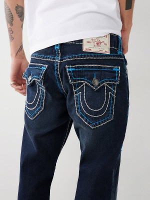 Vaqueros Bootcut True Religion Billy Super T Stitch Azules Oscuro | 35UWMYASE