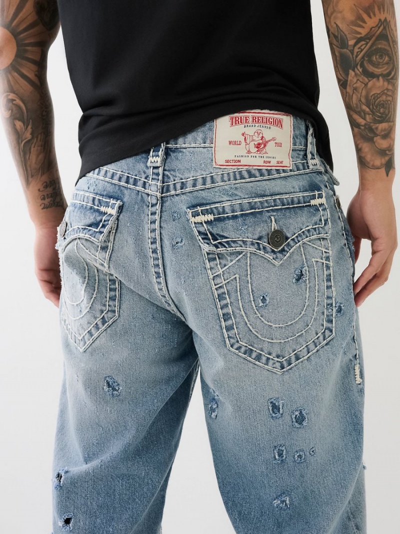 Baggy Jeans True Religion Bobby Distressed Super T Baggy Azules Claro | 98GCNTQAF