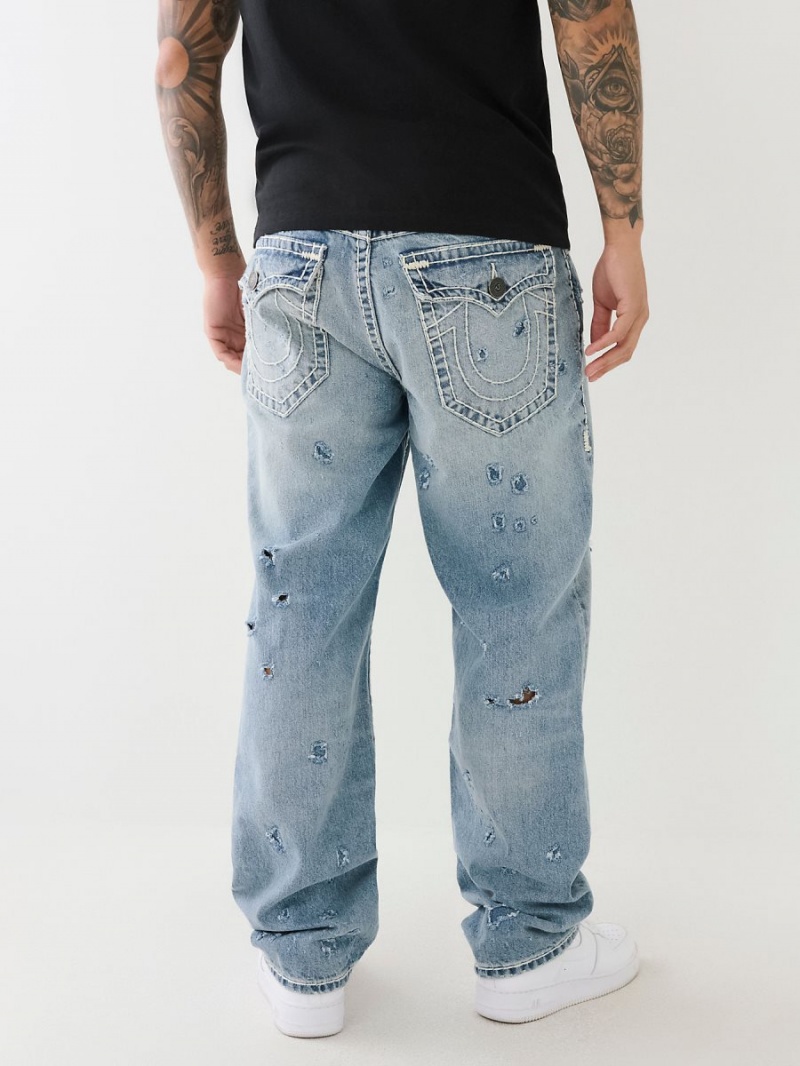 Baggy Jeans True Religion Bobby Distressed Super T Baggy Azules Claro | 98GCNTQAF