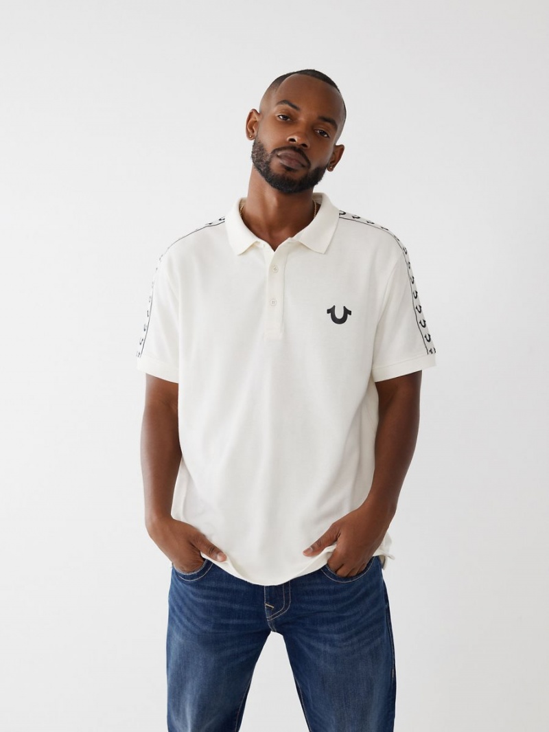 Camisas True Religion Logo Polo Blancas | 30VJXLHNR