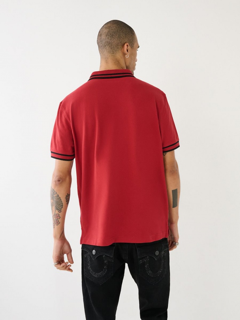 Camisas True Religion Logo Polo Rojas | 53HPRYIAN