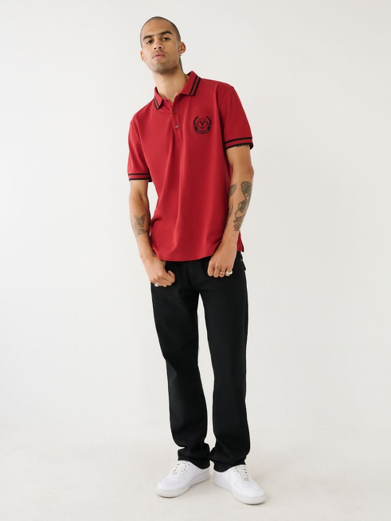 Camisas True Religion Logo Polo Rojas | 53HPRYIAN