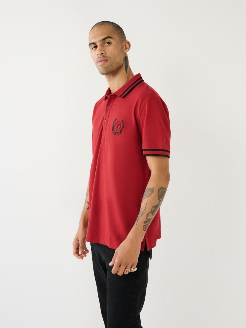 Camisas True Religion Logo Polo Rojas | 53HPRYIAN