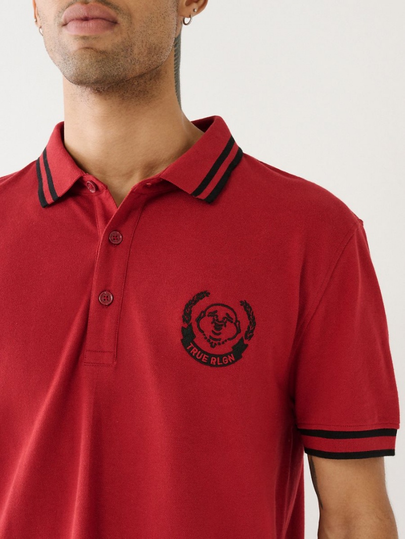 Camisas True Religion Logo Polo Rojas | 53HPRYIAN