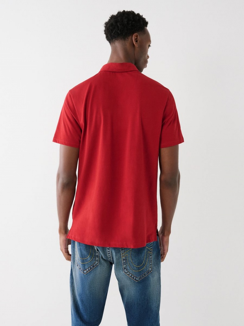 Camisas True Religion Logo Polo Rojas | 97NCZQUWM