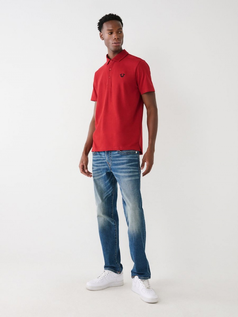 Camisas True Religion Logo Polo Rojas | 97NCZQUWM