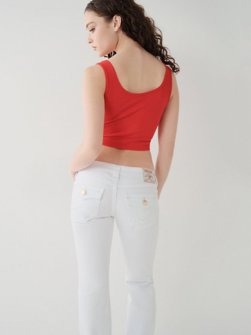 Camiseta Tirantes True Religion Logo Crop Rojas | 38XRZQODN