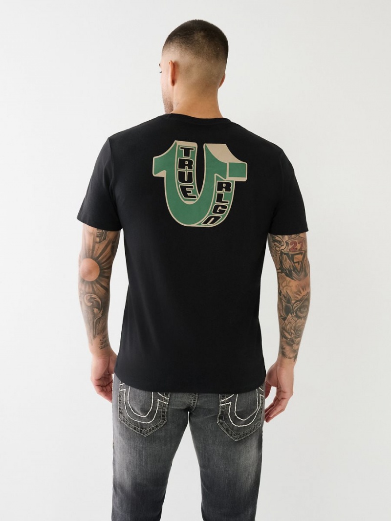 Camiseta True Religion 3d Hs Buddha Logo Negras | 67QJRHYEK