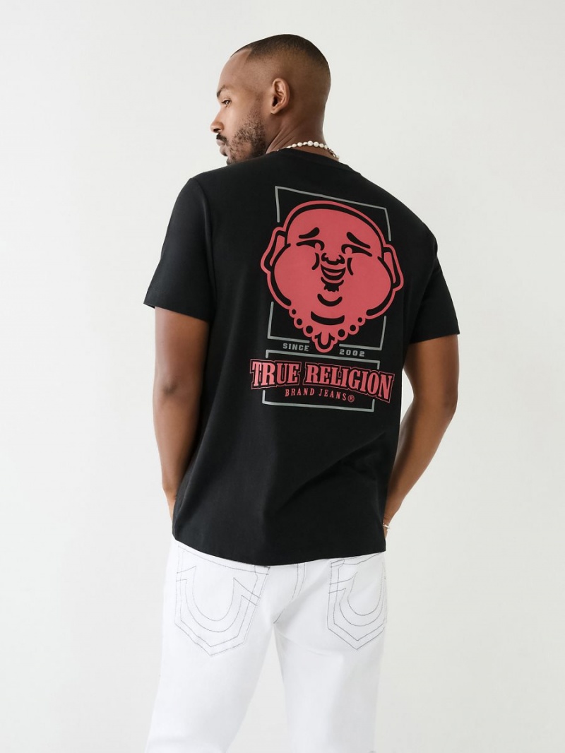 Camiseta True Religion Big Buddha Crew Neck Negras | 30HAEWJPG