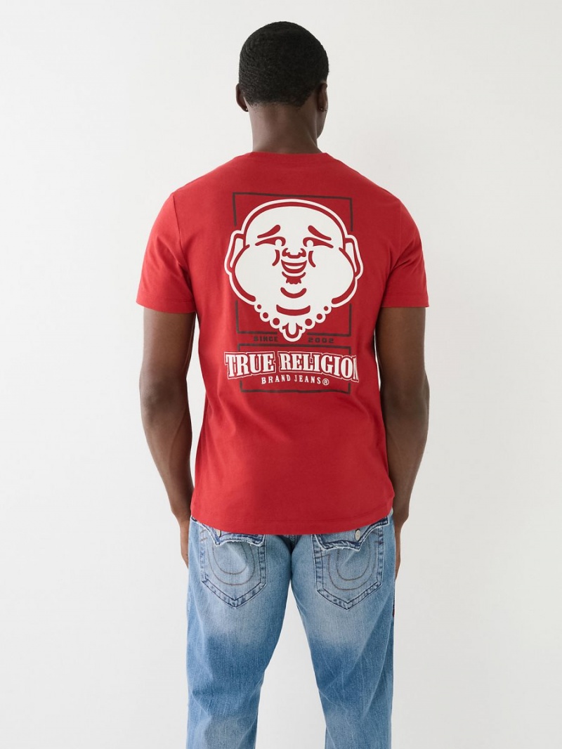 Camiseta True Religion Big Buddha Crew Neck Rojas | 08TNOZHMF