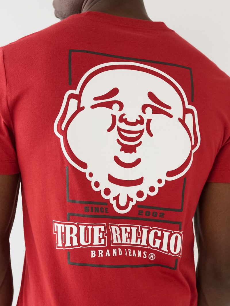 Camiseta True Religion Big Buddha Crew Neck Rojas | 08TNOZHMF