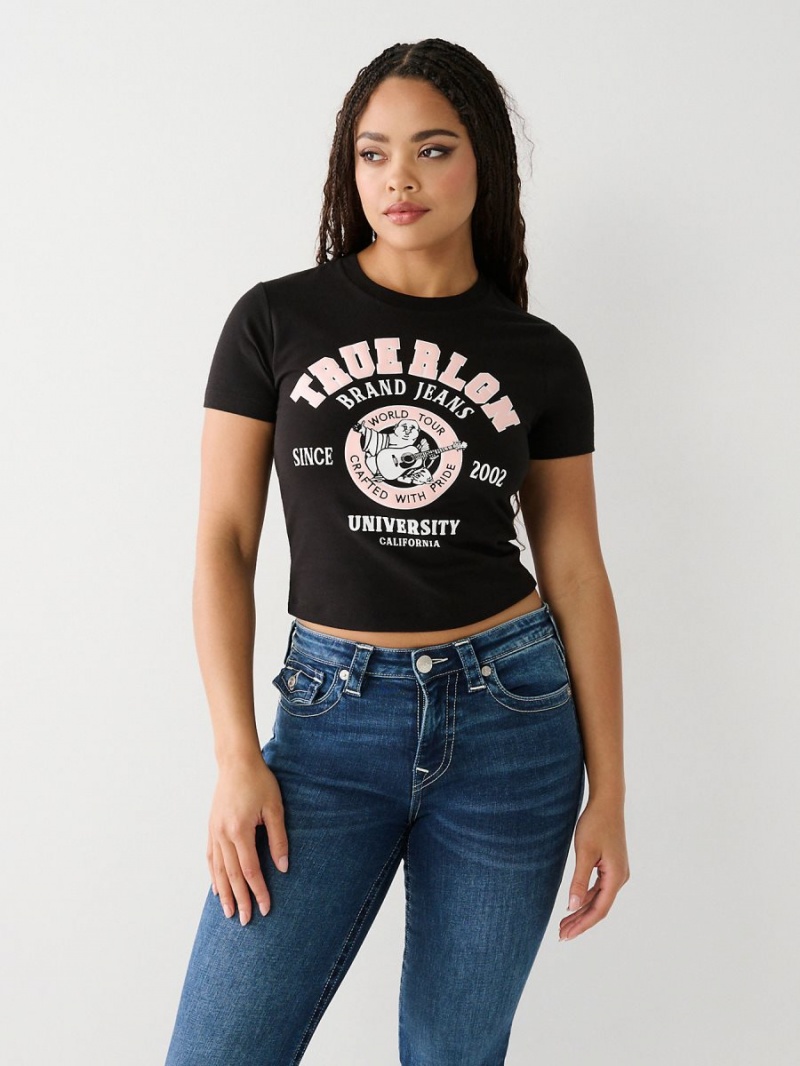 Camiseta True Religion Buddha Baby Negras | 71YIRTKPO