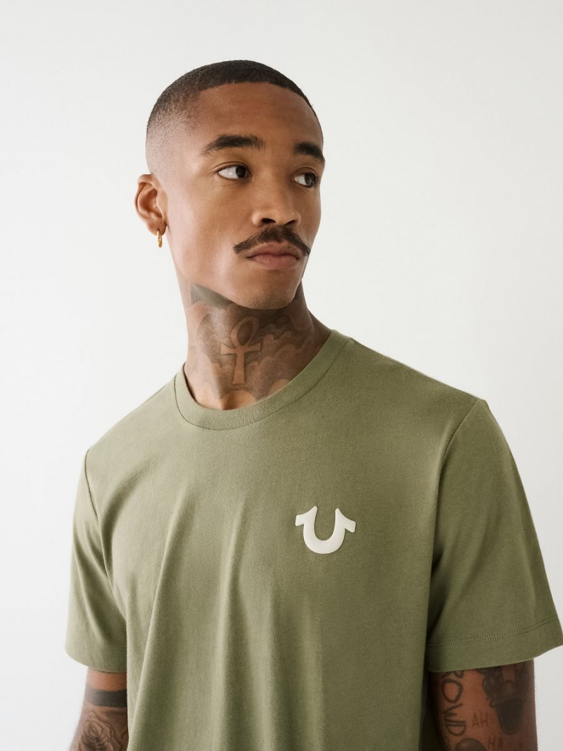 Camiseta True Religion Buddha Brand Logo Verde | 21RFVSJNX