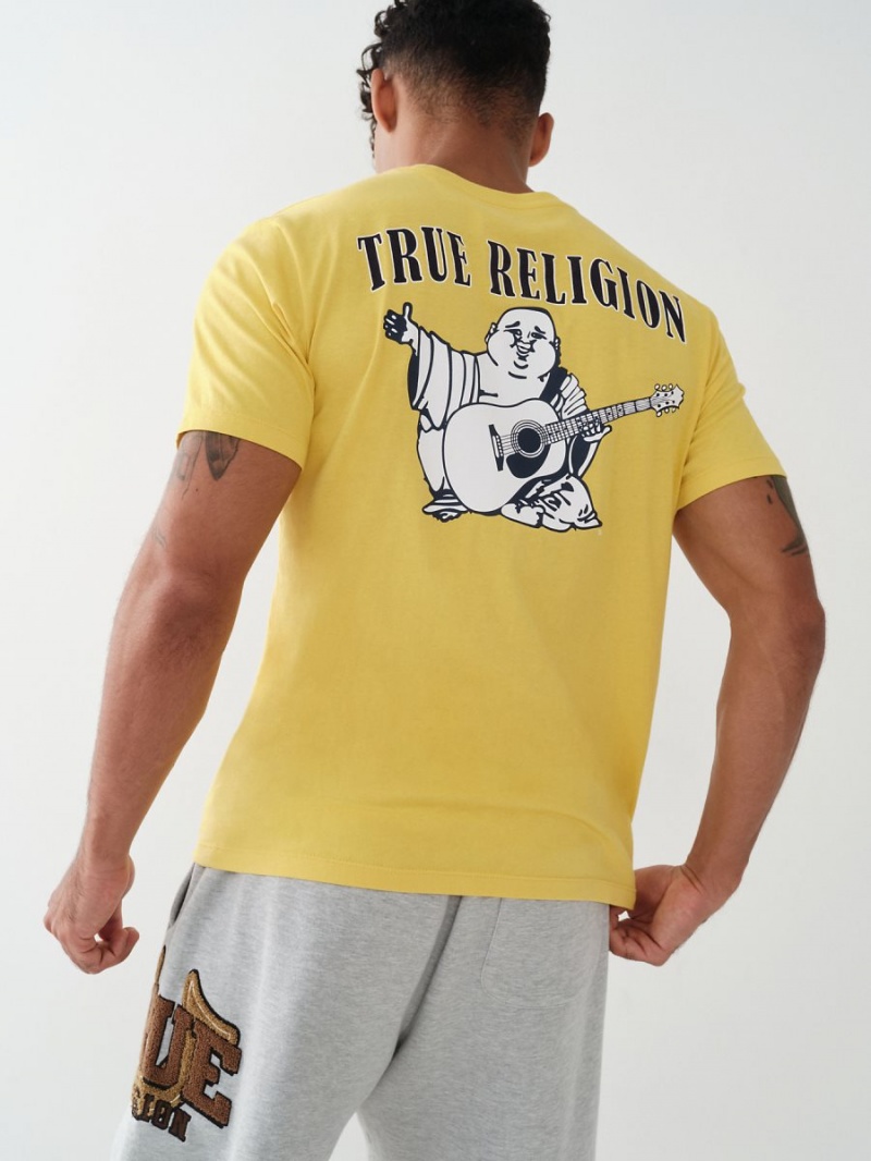 Camiseta True Religion Buddha Logo Amarillo | 49XJBONKT