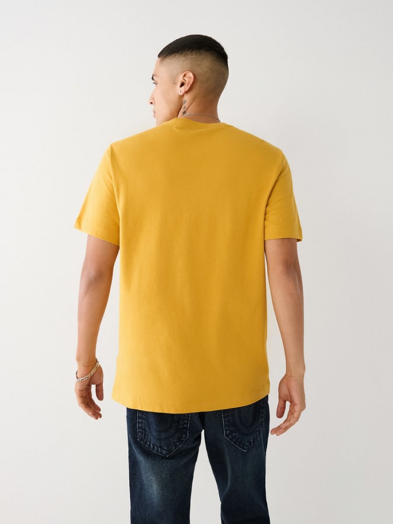 Camiseta True Religion Buddha Logo Amarillo | 97AMNTYUX