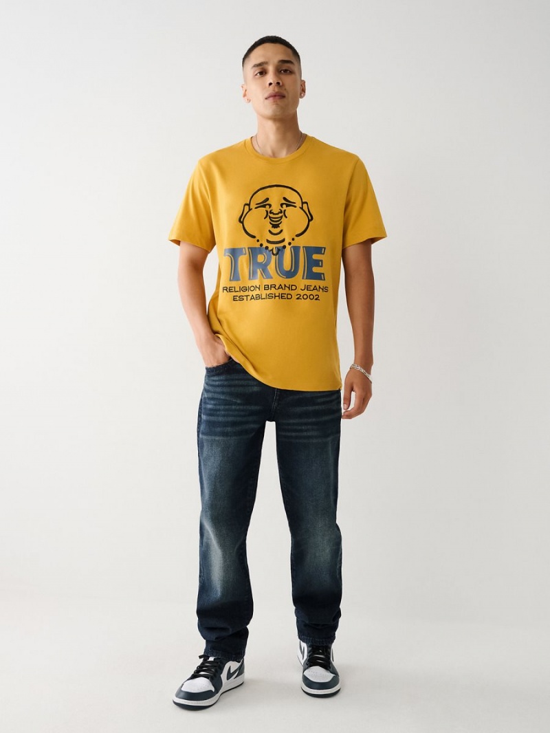 Camiseta True Religion Buddha Logo Amarillo | 97AMNTYUX