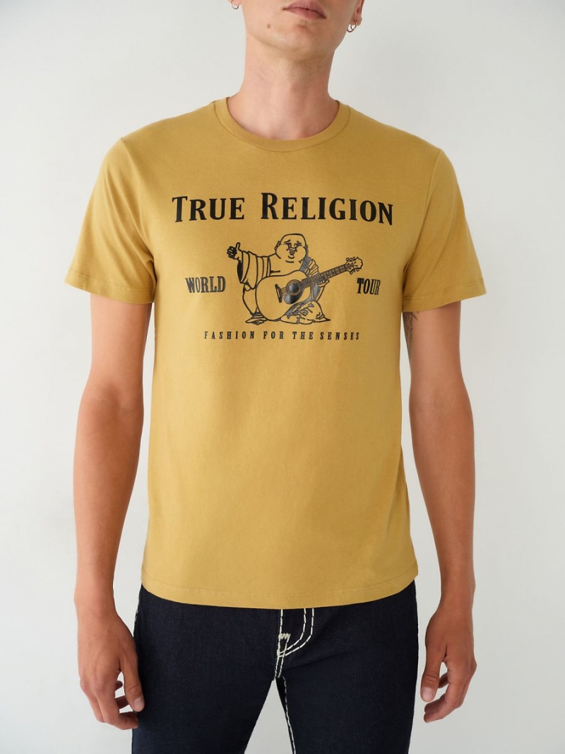 Camiseta True Religion Buddha Logo Amarillo | 09QTPOAMV