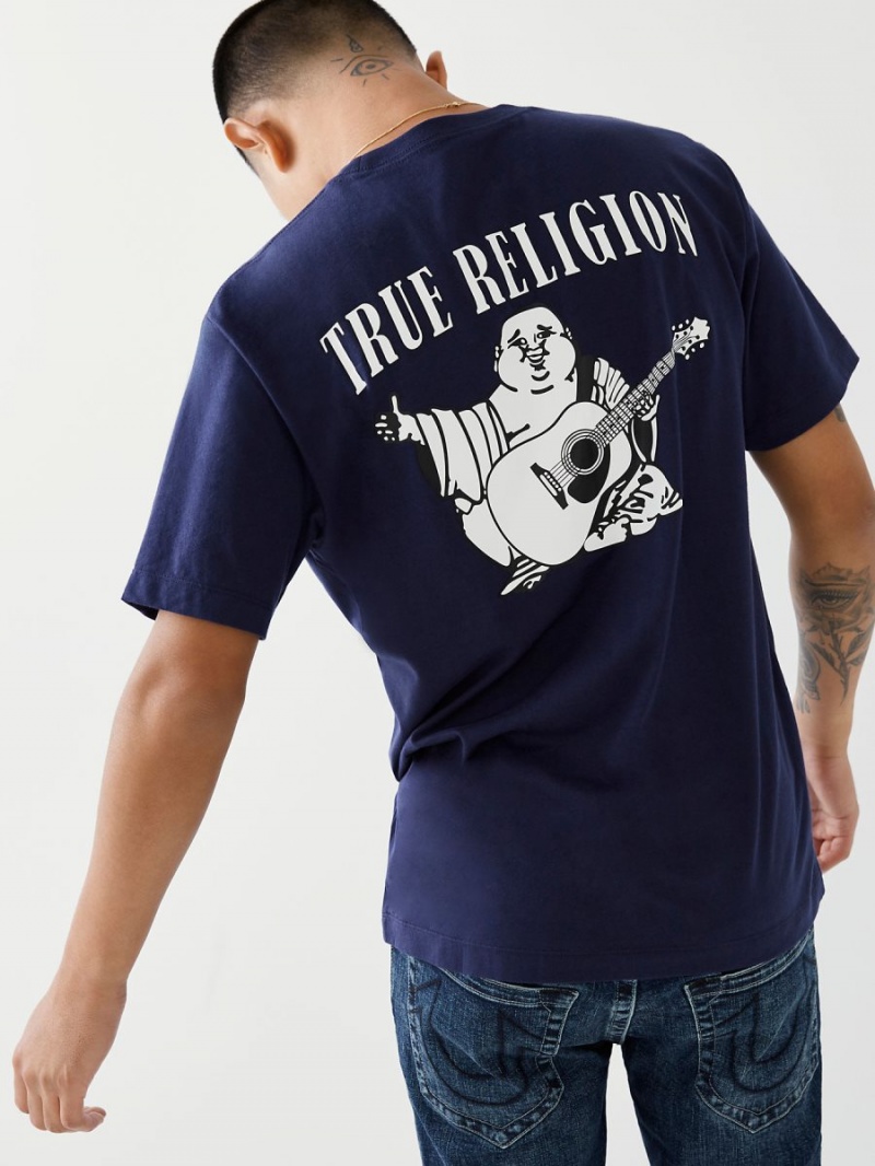 Camiseta True Religion Buddha Logo Azul Marino | 36EDOWIBP