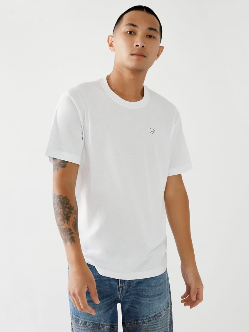 Camiseta True Religion Buddha Logo Blancas | 35FNLDVWA