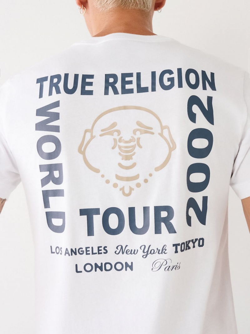 Camiseta True Religion Buddha Logo Blancas | 98BCQNZAD