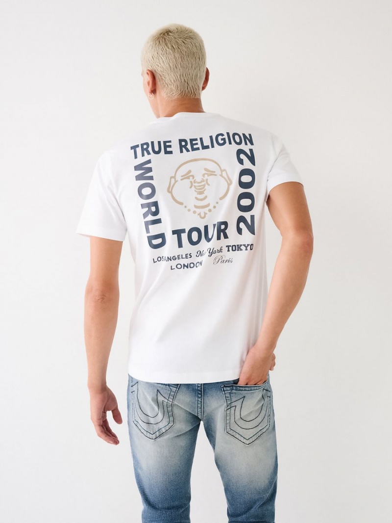 Camiseta True Religion Buddha Logo Blancas | 98BCQNZAD