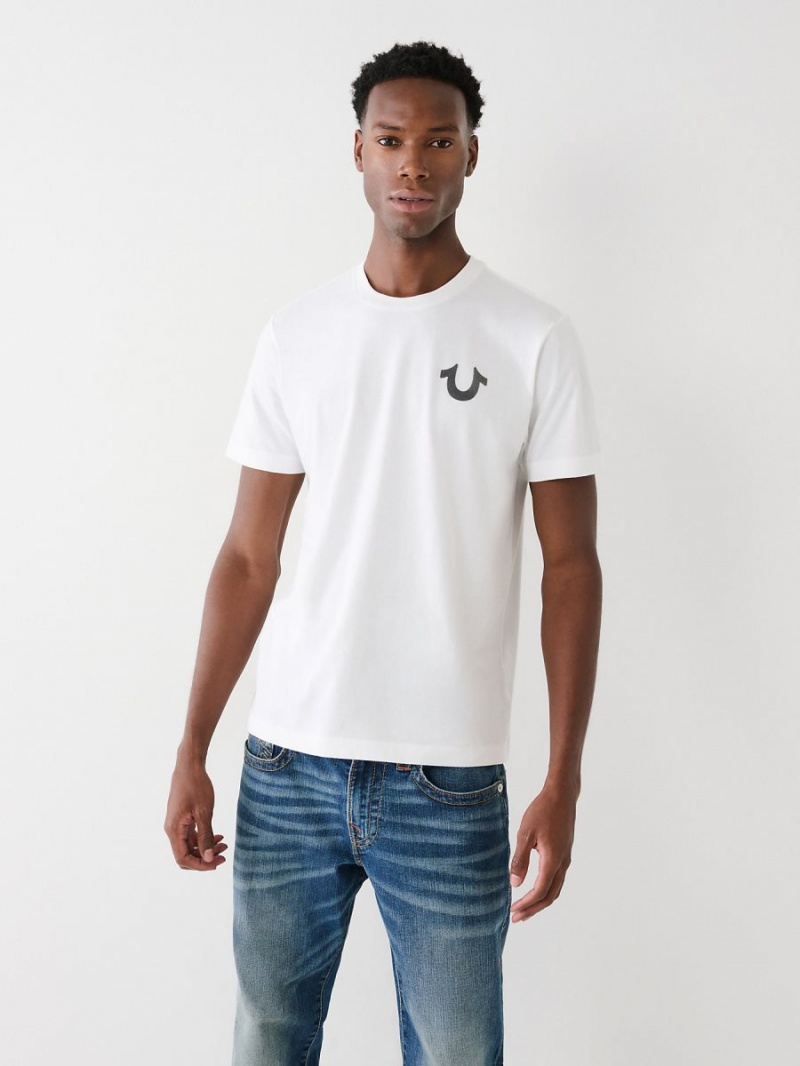 Camiseta True Religion Buddha Logo Blancas | 93AWEGMZR