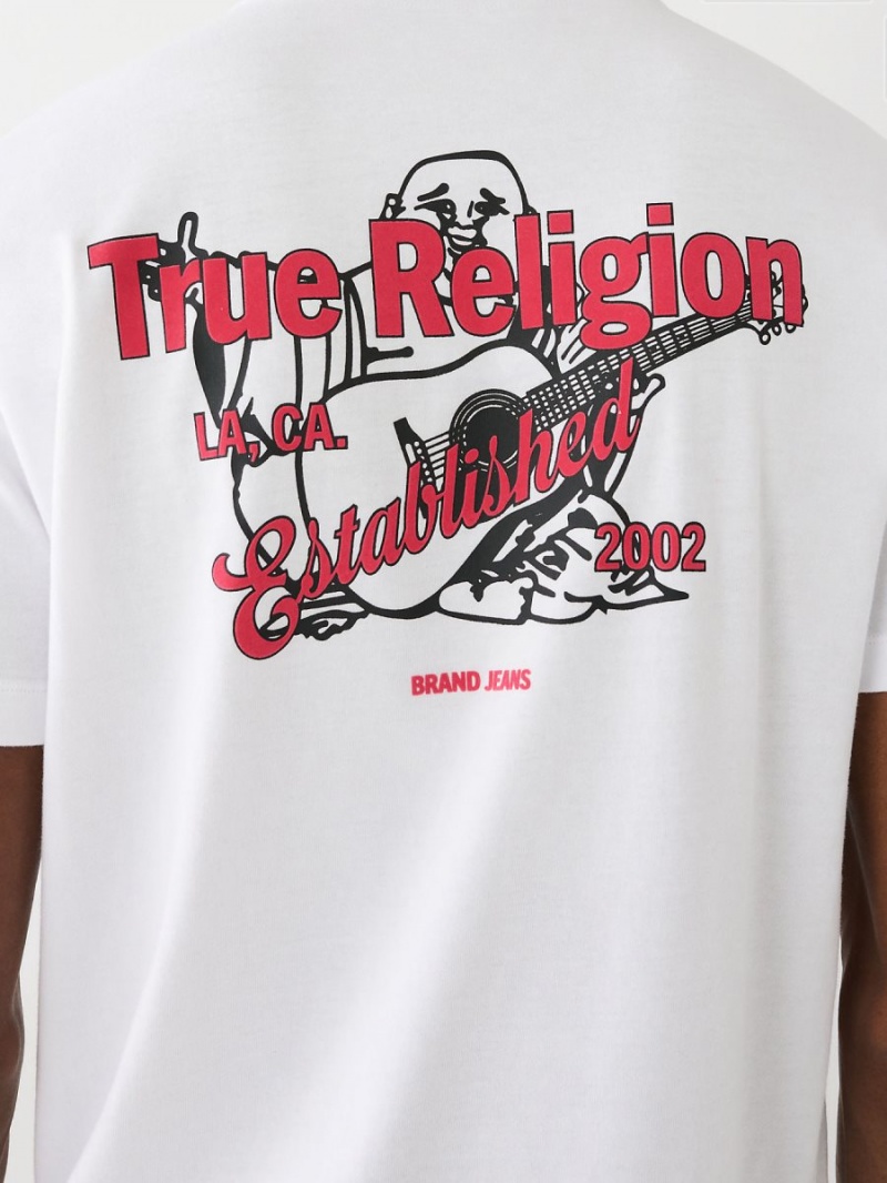 Camiseta True Religion Buddha Logo Blancas | 47DBIXJKF