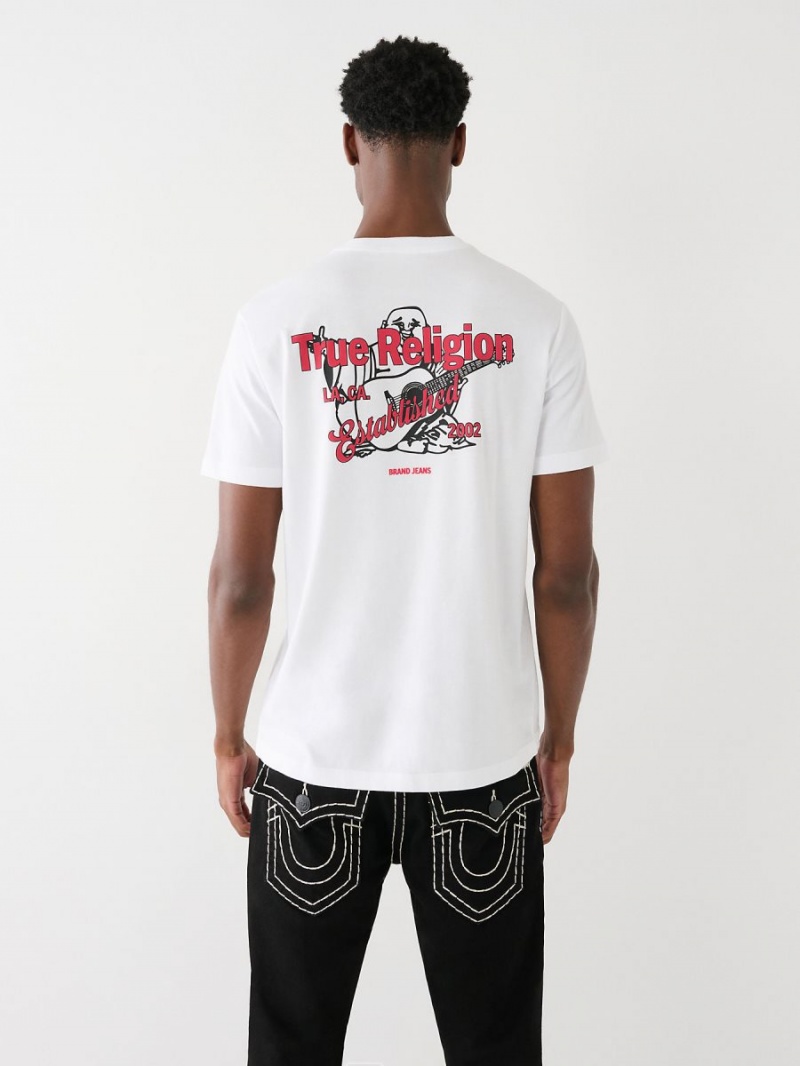 Camiseta True Religion Buddha Logo Blancas | 47DBIXJKF