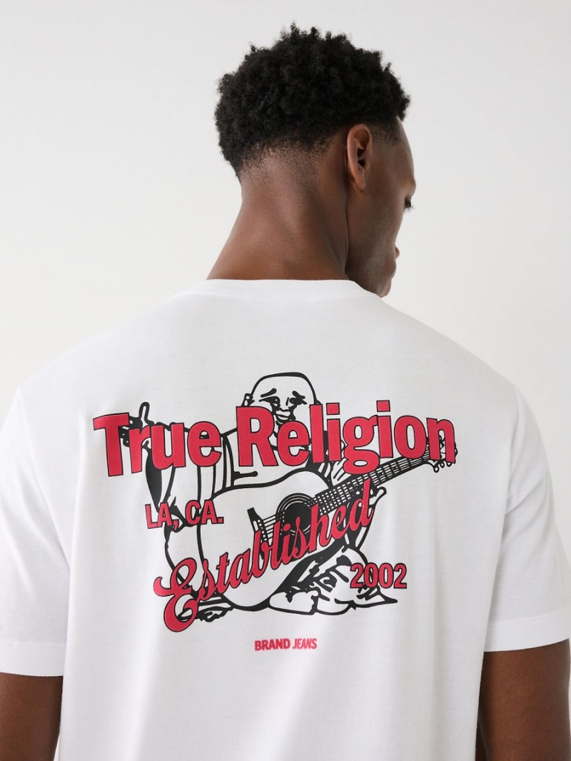 Camiseta True Religion Buddha Logo Blancas | 47DBIXJKF