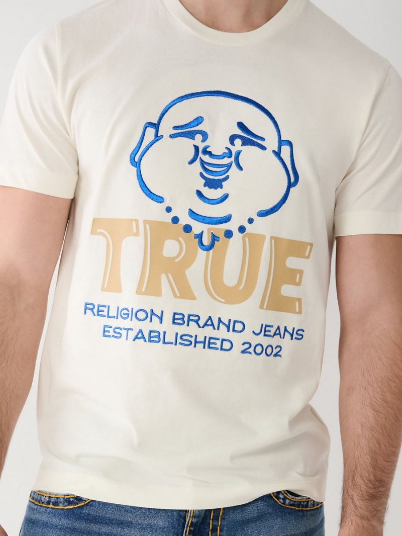 Camiseta True Religion Buddha Logo Blancas | 12HSEITAY