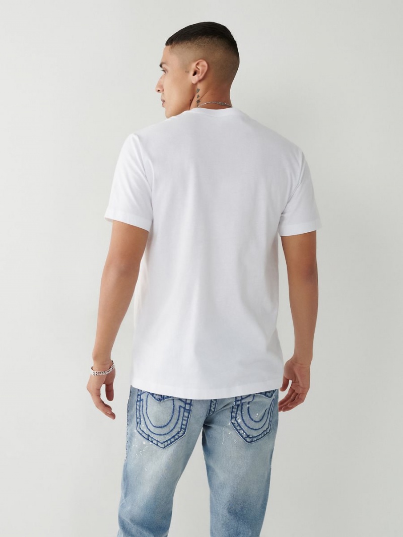 Camiseta True Religion Buddha Logo Blancas | 41MRIFXBQ