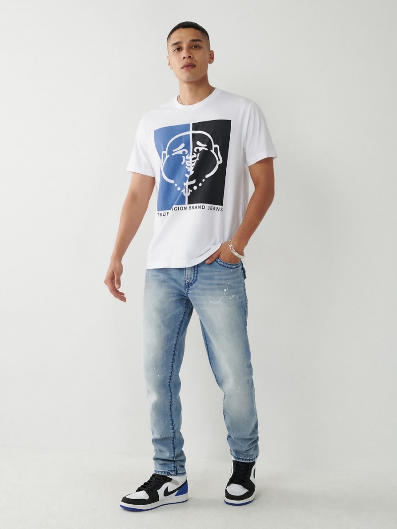 Camiseta True Religion Buddha Logo Blancas | 41MRIFXBQ