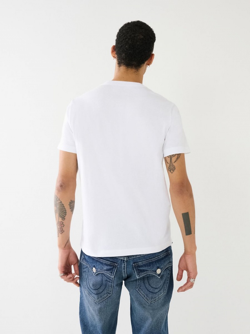 Camiseta True Religion Buddha Logo Crew Neck Blancas | 83LRZVSHK