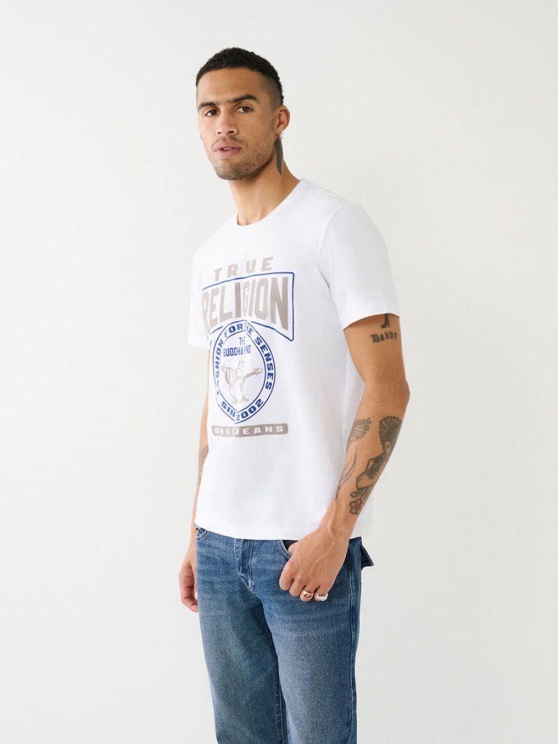 Camiseta True Religion Buddha Logo Crew Neck Blancas | 83LRZVSHK